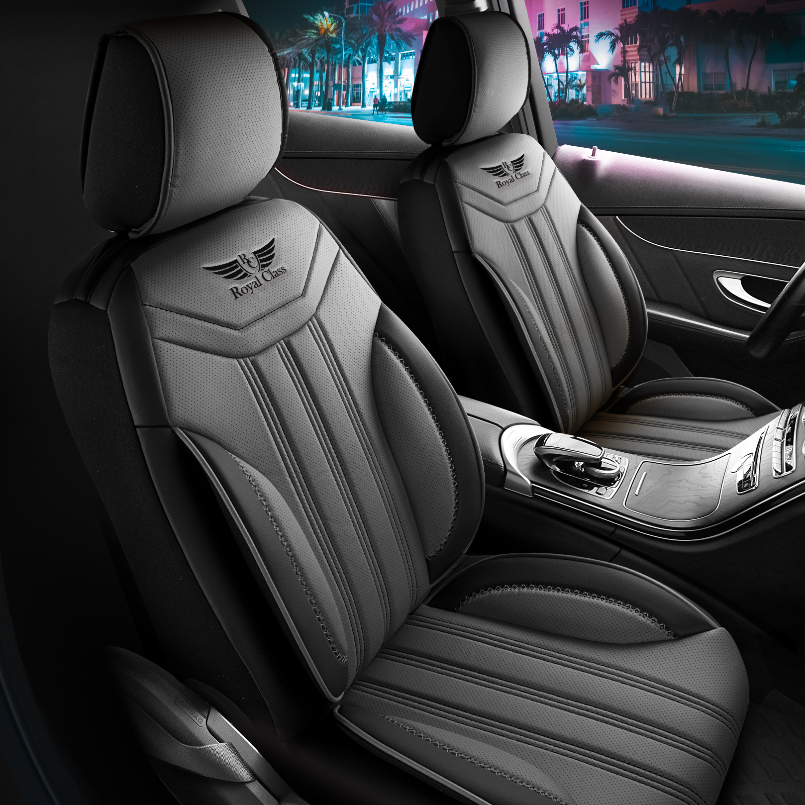 Auto Sitzbezüge für Audi A3 in Anthrazit Komplett