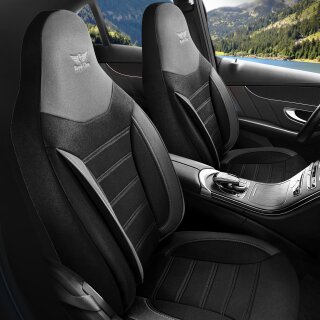 Sitzbezüge (Pilot) passend für Land Range Rover (Schwarz-Grau) 4.10