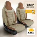 Sitzbez&uuml;ge (Pilot) passend f&uuml;r Audi A1 (Beige-Braun) 4.9