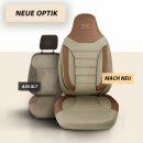 Sitzbez&uuml;ge (Pilot) passend f&uuml;r Audi A1 (Beige-Braun) 4.9