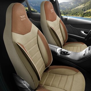 Sitzbezüge (Pilot) passend für Audi A3 (Beige-Braun) 4.9