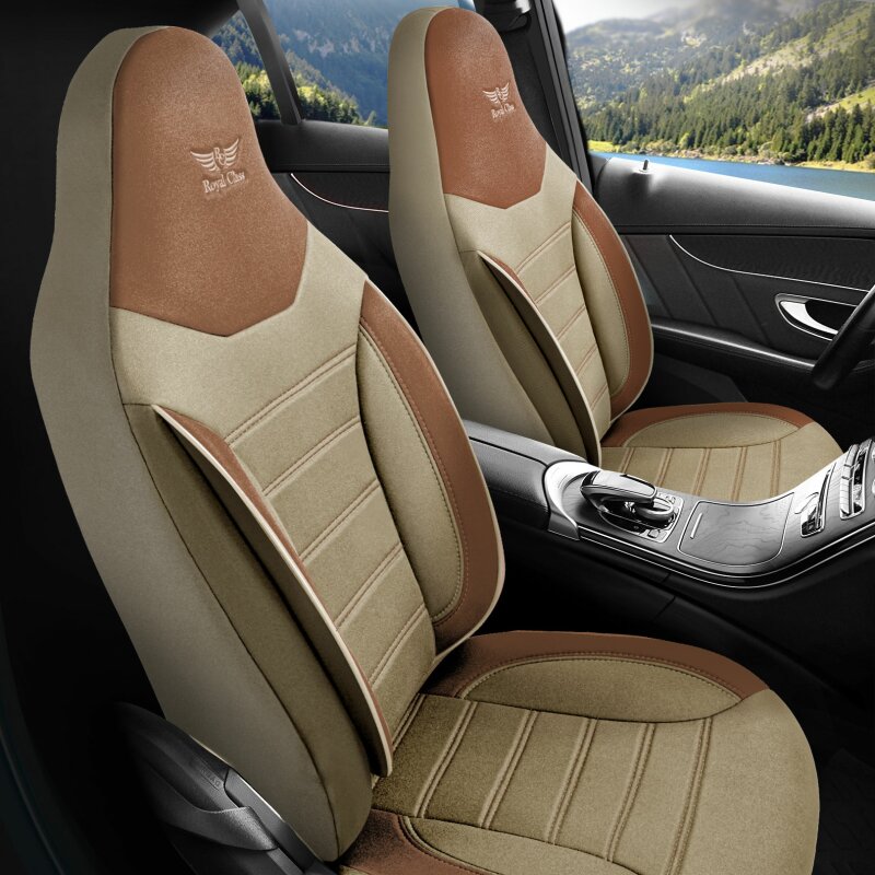 Sitzbezüge passend für BMW X1 (Model: Pilot - Beige-Braun)