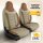 Sitzbezüge passend für Cristall Wohnmobil (Beige-Braun) Pilot 4.9