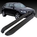 Trittbretter passend f&uuml;r Audi Q5 ab 08/2008-12/2016 (Model: ALMO, Farbe: Schwarz) mit ABE