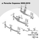 Trittbretter passend f&uuml;r Porsche Cayenne ab 10/2002-05/2010 (Model: ALMO, Farbe: Schwarz) ABE