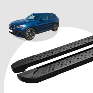 Trittbretter passend für BMW X3 ab 09/2010-12/2017 (Model: ALMO, Farbe: Schwarz) mit ABE