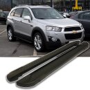 Trittbretter passend f&uuml;r Chevrolet Captiva ab 2006-2015 (Model: ALMO, Farbe: Schwarz)