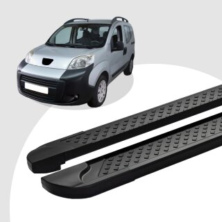 Trittbretter passend für Peugeot Partner Tepee 04/2008-12/2018 (Model: ALMO, Farbe: Schwarz) ABE