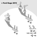 Trittbretter passend f&uuml;r Ford Kuga ab 2012-2019 (Model: ALMO, Farbe: Schwarz) mit ABE