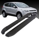 Trittbretter passend f&uuml;r Ford Kuga ab 2012-2019 (Model: ALMO, Farbe: Schwarz) mit ABE