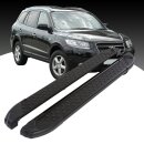 Trittbretter passend f&uuml;r Hyundai Santa Fe ab 09/2012-2018 (Model: ALMO, Farbe: Schwarz) mit ABE