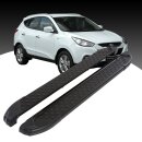 Trittbretter passend f&uuml;r Hyundai iX35 ab 08/2009-07/2015 (Model: ALMO, Farbe: Schwarz) mit ABE