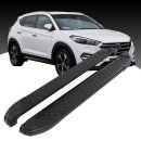 Trittbretter passend f&uuml;r Hyundai Tucson ab 05/2015-2020 (Model: ALMO, Farbe: Schwarz) mit ABE