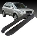 Trittbretter passend f&uuml;r Hyundai Tucson 08/2004-11/2010 (Model: ALMO, Farbe: Schwarz) mit ABE