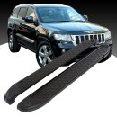 Trittbretter passend f&uuml;r Jeep Grand Cherokee ab 10/2004-10/2011 (Model: ALMO, Farbe: Schwarz)