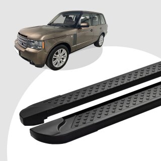 Trittbretter passend für Land Range Rover Vogue 03/2002-12/2012 (Model: ALMO, Farbe: Schwarz)