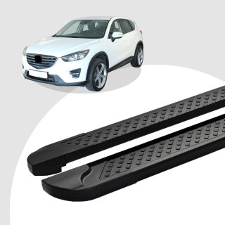 Trittbretter passend für Mazda CX-5 ab 11/2011-03/2017 (Model: ALMO, Farbe: Schwarz) mit ABE