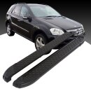 Trittbretter passend f&uuml;r Mercedes ML W164 07/2005-12/2011 (Model: ALMO, Farbe: Schwarz) mit ABE