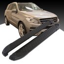 Trittbretter passend f&uuml;r Mercedes ML W166 06/2011-02/2015 (Model: ALMO, Farbe: Schwarz) mit ABE