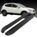 Trittbretter passend f&uuml;r Nissan Qashqai 12/2006-12/2013 (Model: ALMO, Farbe: Schwarz) mit ABE