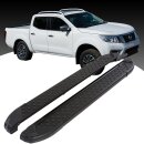 Trittbretter passend f&uuml;r Nissan Navara ab 07/2014 (Model: ALMO, Farbe: Schwarz) mit ABE