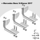 Trittbretter passend f&uuml;r Mercedes X Klasse ab 09/2017 (Model: ALMO, Farbe: Schwarz) mit ABE