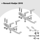 Trittbretter passend f&uuml;r Renault Kadjar ab 06/2015 (Model: ALMO, Farbe: Schwarz) mit ABE