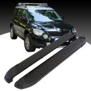 Trittbretter passend f&uuml;r Skoda Yeti ab 05/2009-12/2017 (Model: ALMO, Farbe: Schwarz) mit ABE