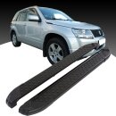 Trittbretter passend f&uuml;r Suzuki Grand Vitara ab 04/2005+ (Model: ALMO, Farbe: Schwarz) mit ABE