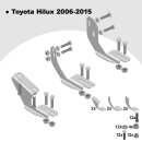 Trittbretter passend f&uuml;r Toyota Hilux Vigo 08/2004-12/2015 (Model: ALMO, Farbe: Schwarz) mit ABE