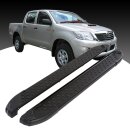 Trittbretter passend f&uuml;r Toyota Hilux Vigo 08/2004-12/2015 (Model: ALMO, Farbe: Schwarz) mit ABE