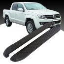 Trittbretter passend f&uuml;r VW Amarok ab 09/2010 (Model: ALMO, Farbe: Schwarz) mit ABE