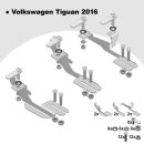 Trittbretter passend f&uuml;r VW Tiguan ab 01/2016 (Model: ALMO, Farbe: Schwarz) mit ABE