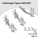 Trittbretter passend f&uuml;r VW Tiguan ab 09/2007-12/2016 (Model: ALMO, Farbe: Schwarz) mit ABE