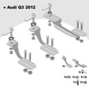 Trittbretter passend f&uuml;r Audi Q3 ab 06/2011-07/2018 (Model: ALMO, Farbe: Silber) mit ABE