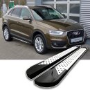 Trittbretter passend f&uuml;r Audi Q3 ab 06/2011-07/2018 (Model: ALMO, Farbe: Silber) mit ABE