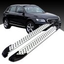 Trittbretter passend f&uuml;r Audi Q5 ab 08/2008-12/2016 (Model: ALMO, Farbe: Silber) mit ABE