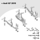 Trittbretter passend f&uuml;r Audi Q7 ab 01/2015 (Model: ALMO, Farbe: Silber) mit ABE