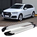 Trittbretter passend f&uuml;r Audi Q7 ab 01/2015 (Model: ALMO, Farbe: Silber) mit ABE