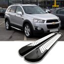 Trittbretter passend f&uuml;r Chevrolet Captiva ab 2006-2015 (Model: ALMO, Farbe: Silber)