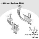 Trittbretter passend f&uuml;r Citroen Berlingo 04/2008-12/2018 (Model: ALMO, Farbe: Silber) mit ABE