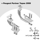 Trittbretter passend f&uuml;r Peugeot Partner Tepee 04/2008-12/2018 (Model: ALMO, Farbe: Silber) ABE