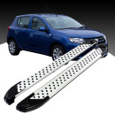 Trittbretter passend f&uuml;r Dacia Stepway ab 10/2012 (Model: ALMO, Farbe: Silber) mit ABE
