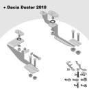 Trittbretter passend f&uuml;r Dacia Duster ab 04/2010-12/2017 (Model: ALMO, Farbe: Silber) mit ABE