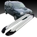 Trittbretter passend f&uuml;r Fiat Doblo ab 11/2009 (Model: ALMO, Farbe: Silber) mit ABE