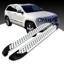 Trittbretter passend f&uuml;r Jeep Grand Cherokee ab 06/2010 (Model: ALMO, Farbe: Silber) ABE