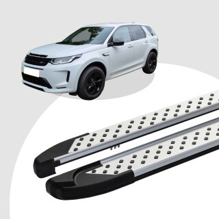 Trittbretter passend für Land Rover Discovery Sport ab 11/2014 (Model: ALMO, Farbe: Silber) ABE