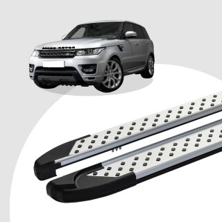 Trittbretter passend für Land Range Rover Sport ab 11/2014 (Model: ALMO, Farbe: Silber) ABE