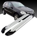 Trittbretter passend f&uuml;r Mercedes GL-Klasse ab 09/2006-06/2012 (Model: ALMO, Farbe: Silber)