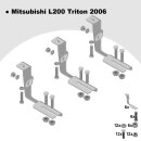 Trittbretter passend f&uuml;r Mitsubishi L200 ab 01/2004-12/2022 (Model: ALMO, Farbe: Silber) mit ABE